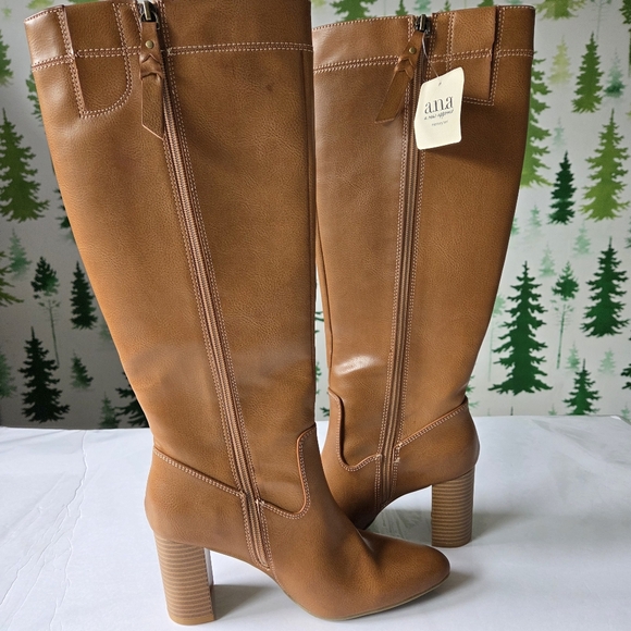 a.n.a Ludwig Stacked Heel Dress Boots - Picture 1 of 13